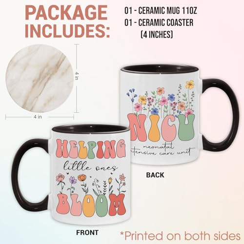 Taza de Cerámica 11oz con Posavasos para Enfermeras NICU miniatura 2