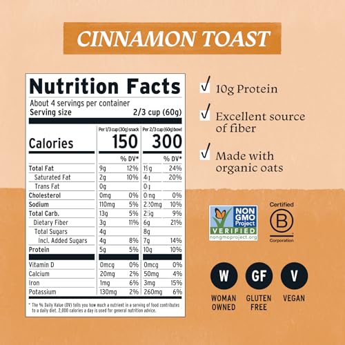 Image of Purely Elizabeth, Protein Granola, Cinnamon Toast, 8oz Bag