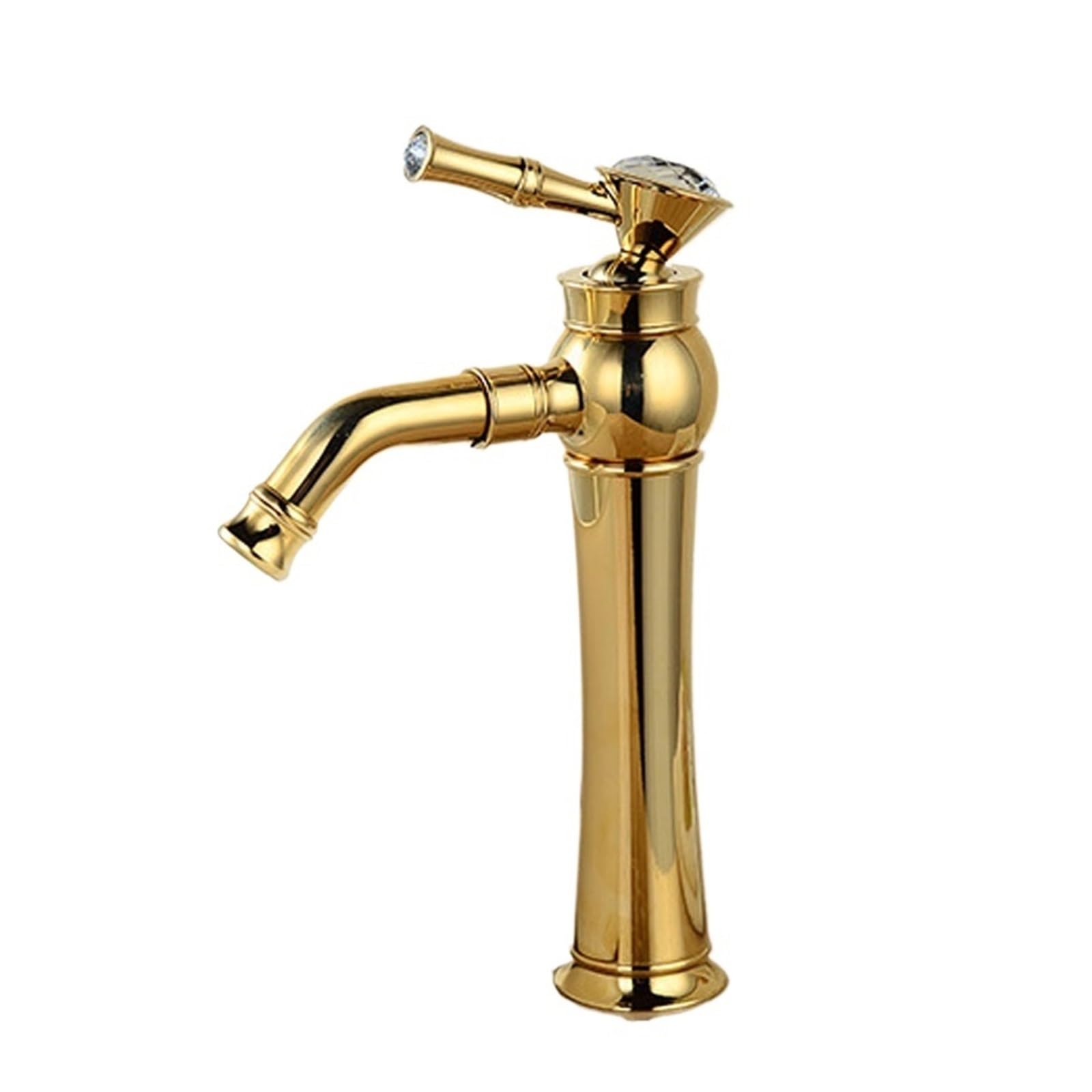 Grifos de baño altos en acabado dorado para renovar tu lavabo moderno