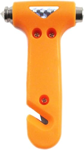 Martillo de emergencia automático con cortador de cinturón de seguridad y interruptor de ventana, 1 paquete