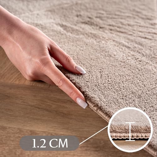 Tapis scandinave beige 240 x 340 cm lavable SIMPEX