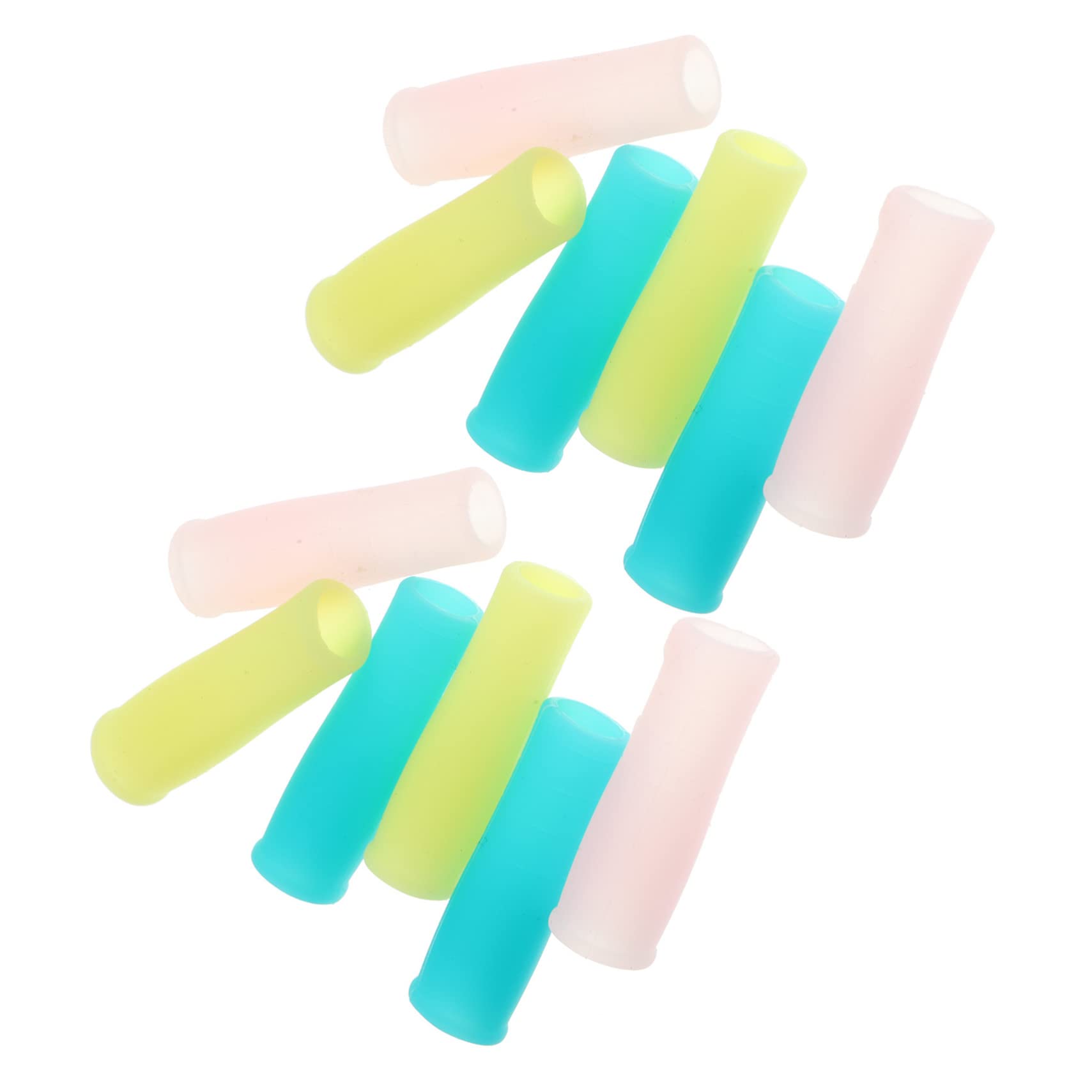 OSOLADY 12pcs Tweezers Tip Protector Manicure Scissors Covers Cuticle Trimmer Handle Cover Silicone Scissors for Beauty Shop Home Use