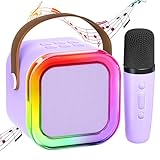 Kinder Karaoke Maschine mit Karaoke mikrofon Kinder: Wowstar Kinder Karaoke mit Mikrofon - Mini Karaoke Maschine - Karaoke Set Box - Geschenk für Mädchen- Kinder Spielzeug Musikinstrumentzubehör