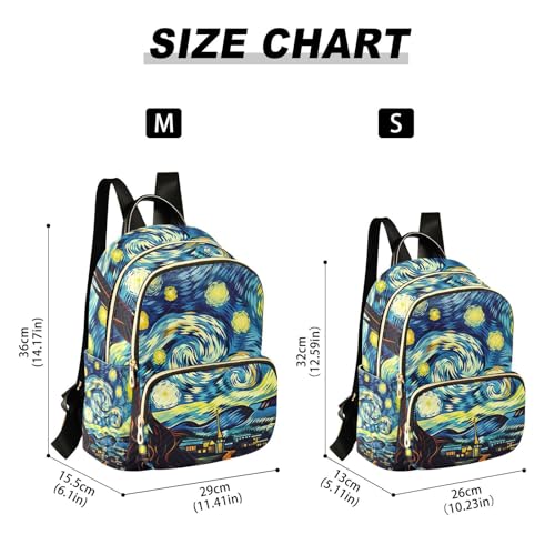GAIGEO Starry Night Painting Fashion Backpack, Backpack with Suitcase Strap, Festival Backpack, M3