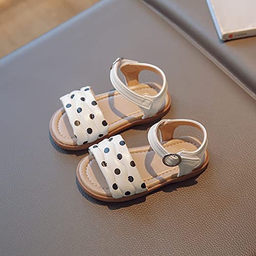 Toddler Girl Summer Polka Dot Sandals Simple Open Toe Camouflage Hook And Loop Buckle Girls Beach Sandals Heels for Kids4