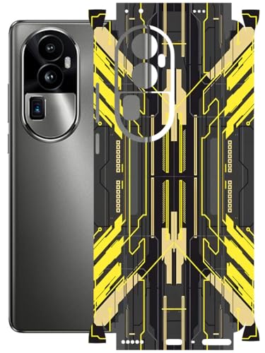 Image of AtOdds - Full Body Back Screen Guard Protector Film - Lamination Wrap Skin Sticker Compatible with Oppo Reno 10 PRO Plus | Scratchproof Matte Finish (Cyber Yellow)