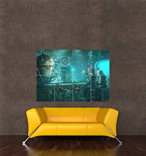 Doppelganger33 LTD Underwater Bar Octopus Steampunk Wall Art Multi Panel Poster Print 47x33 inches steampunk buy now online Doppelganger33 LTD Underwater Bar Octopus Steampunk Wall Art Multi Panel Poster Print 47x33 inches steampunk buy now online