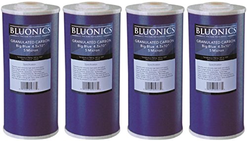 Bluonics Carbon Replacement Water Filters 4pcs GAC Granulated 4.5