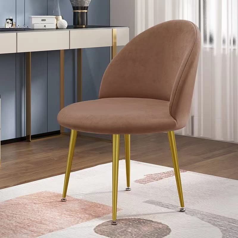 uyeoco Duckbill Makeup Chair Covers 1/2/4/6PCS Velvet Round Bottom Stool Accent Low Back Dinning Chair Slipcover High Elastic Small Seat Cover (Color : K, Size : 1pcs)