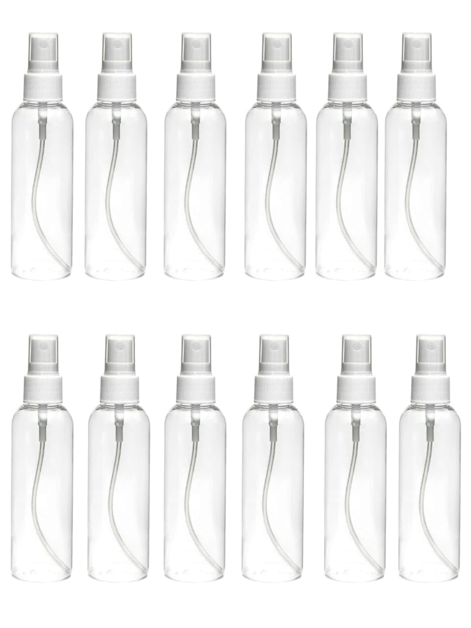 Empty refillable mist plastic spray bottles with clear & transparent (home, travel, makeup, sanitizer, beauty&personal care, face &hair moisturizing, plants spray & electronic gadgets) (Pack of 12)-image-25