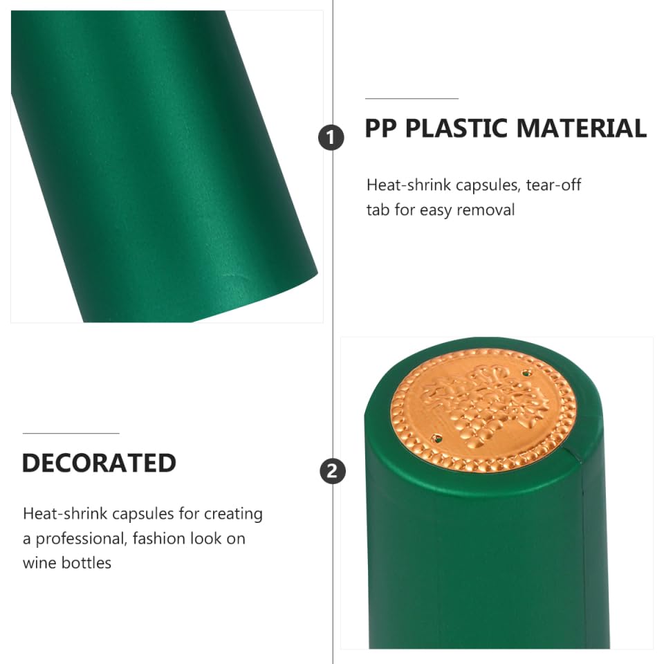 Fundas de sellado por calor de PVC verde para un acabado distinguido en botellas de vino 3