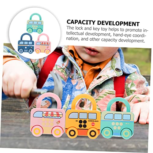 TOYANDONA 3 Pecas Brinquedo De Desbloqueio Chave Brinquedo Sensorial Correspondente Brinquedos Monte