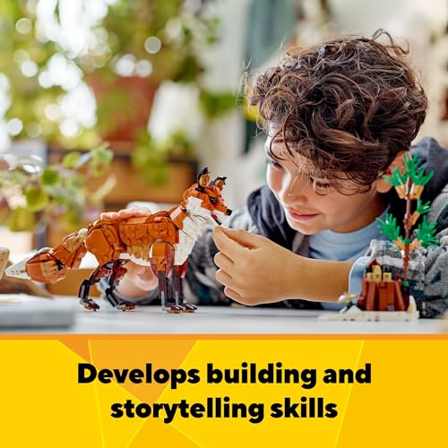 Lego 6474630 Creator 3 In 1 Forest Animals: Red Fox Toy, Transforms To Owl Toy Figure Or To Squirrel Toy, Woodland Figures Set thumb #4