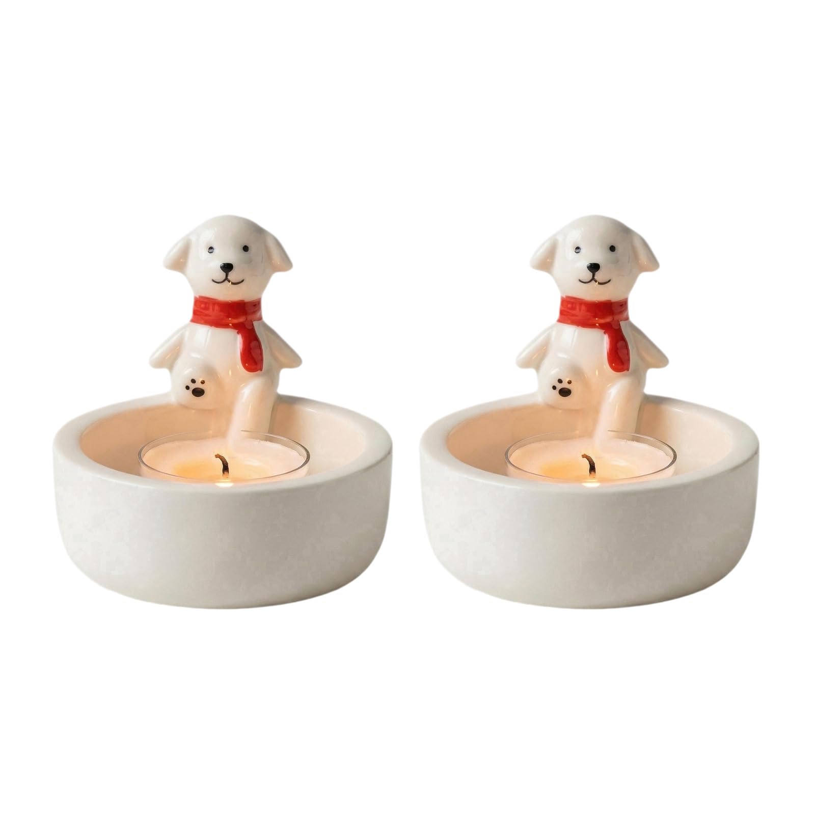 Dogs Holders Candlestick Puppy Tealight Holders Table Ornament Resin Candlesticks Home Decors Dogs Tealight