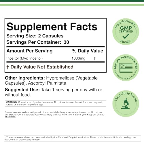 Double Wood Supplements Myo Inositol Capsules
