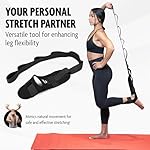 DMoose Fitness Foot & Calf Stretcher with Adjustable Padded Stretching Strap for Plantar Fasciitis, Hamstring, Heel Spurs and Achilles Tendonitis Relief - Yoga Leg Stretch Strap for Flexibility - Image 3