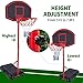 GreenGee Portable Basketball Hoop Portable Mini Basketball Hoop System for Kids(US Stock) Height Adjustable(5.8-7.4 ft) Basketball Hoop Indoor Outdoor Basketball Hoop System…