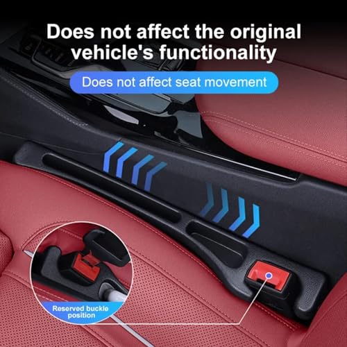 Image of SARTE Car Seat Gap Filler Organizer Multifunction Console Side Storage Pocket Anti Slip Crevice Plug Front Seat Space Saver Car Phone Holder Interior Protector Car Organizer Accessory 2pcs Black