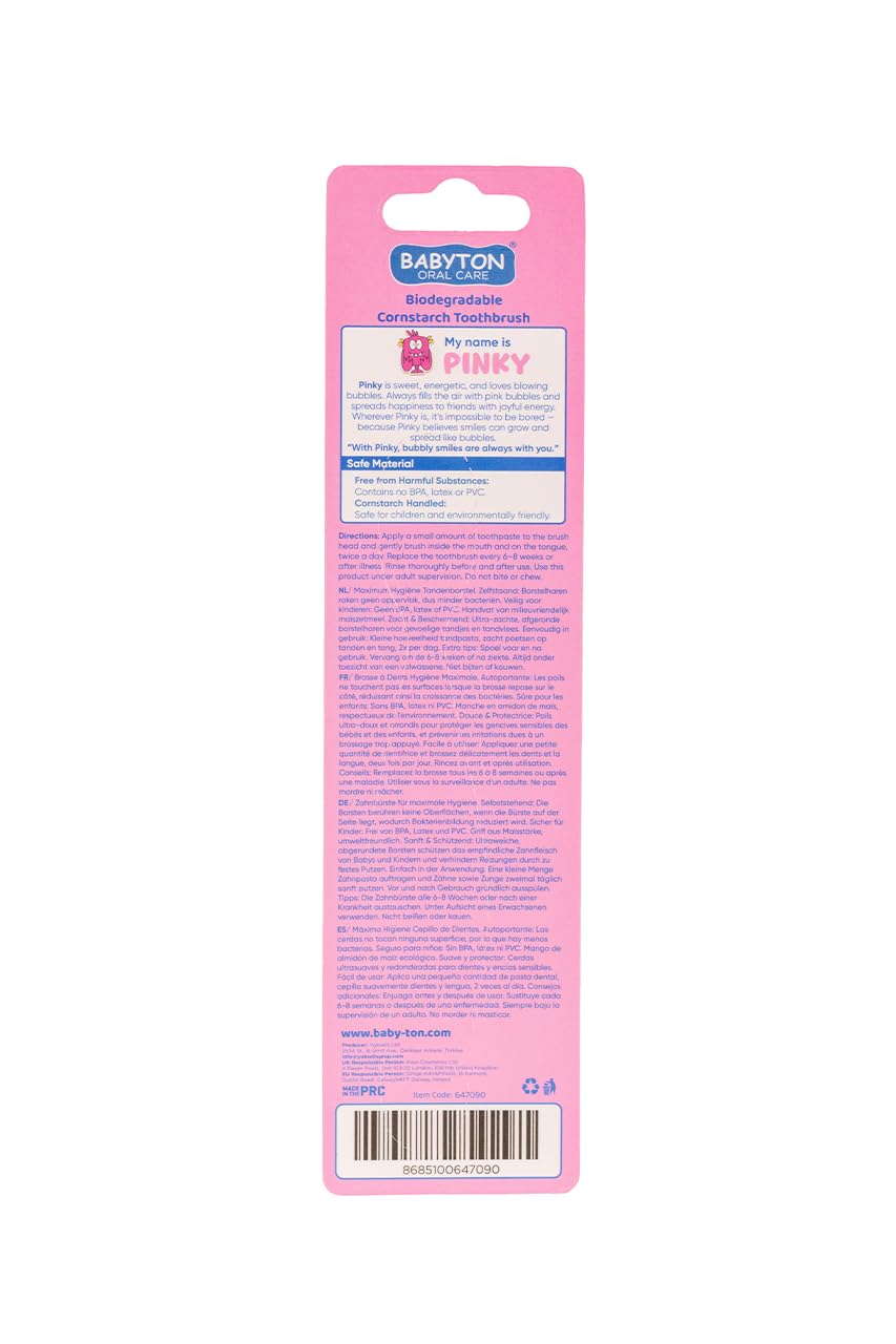Babyton Ekolojik Diş Fırçası Pinky