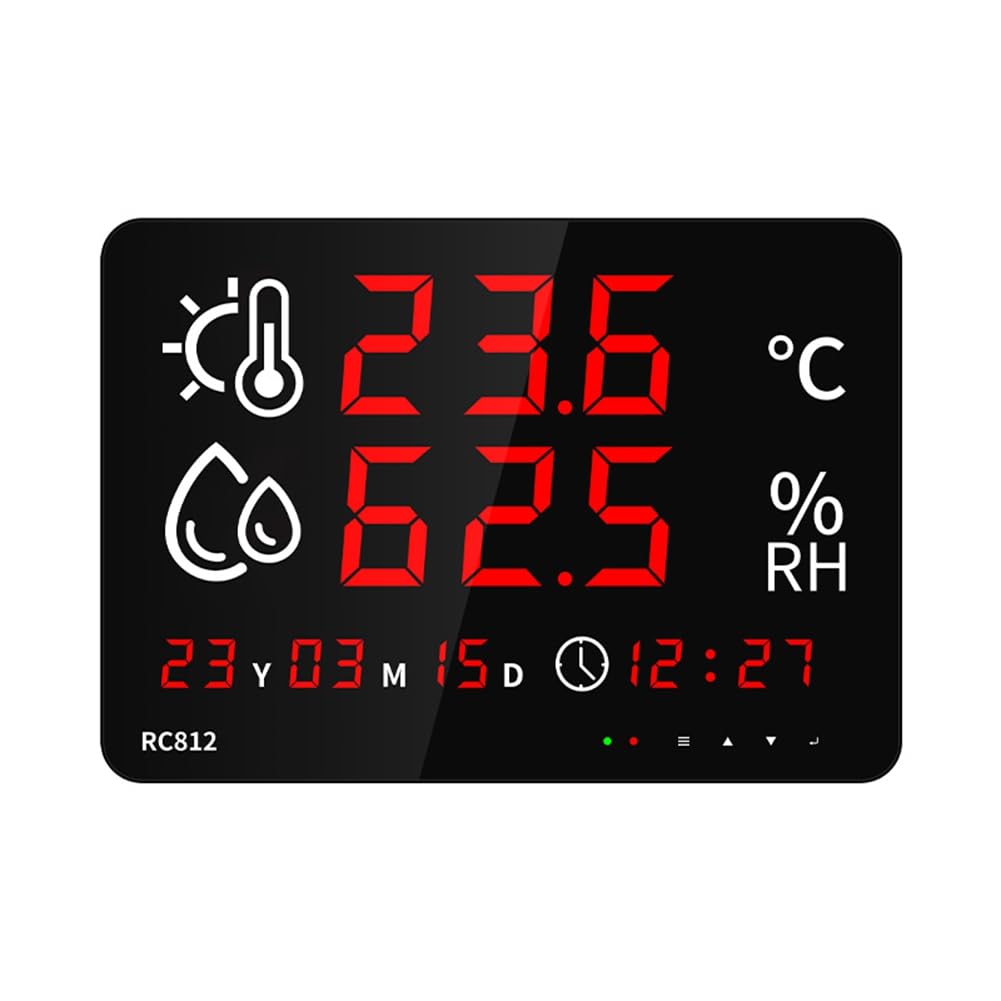 Wielofunkcyjny termometr cyfrowy elektroniczny monitor temperatury i wilgotności LED zegar domowy urządzenie wyświetlające