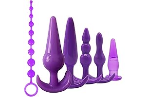 6PCS Waterproof Silicone Anales Trainer Set Plug for Women and Men Anal,...