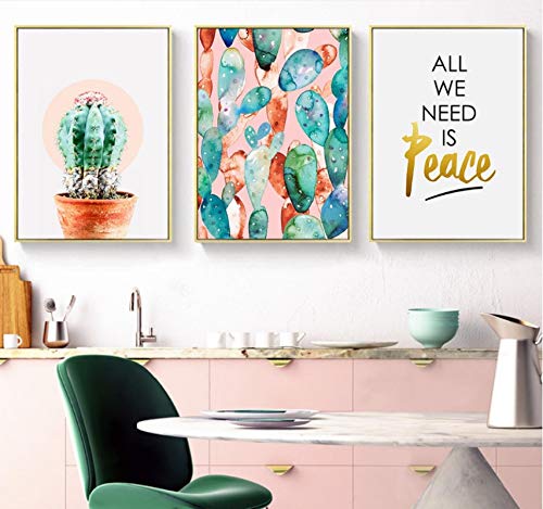Image Peinture Décorative Triptyque Nordique Grand Format 50x70 cm Toile sans Cadre