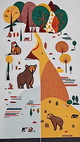 Toile 58 x 90 cm moderne du milieu du siècle pour réveiller vos murs blancs ternes