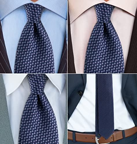 Fashion Formal Men's Neckties ,Classic Woven Business Ties For Men,3 Inches (7.5 Cm)(Navy) #TOP6