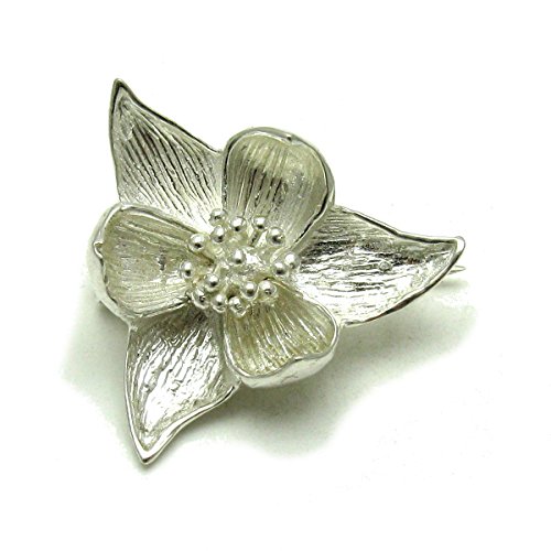 Broche en argent 925 fleur Empress pour accessoiriser une veste