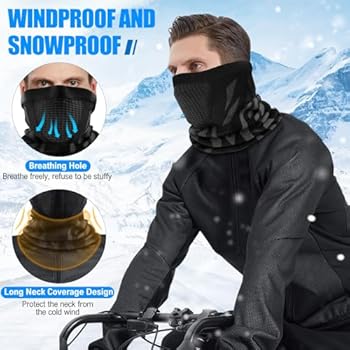 Hiver Chaud Chapeau Cyclisme Ski Imperméable Coupe-Vent Masque Visage