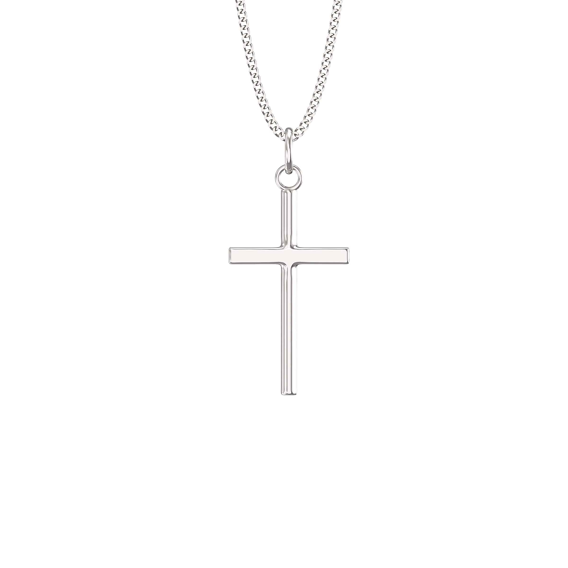 AeonCrucifix Cross Necklace - 925 Sterling Silver | Adjustable 16-18 Inch Chain | Polishing Cloth Included | Gifts for Religious Occasions