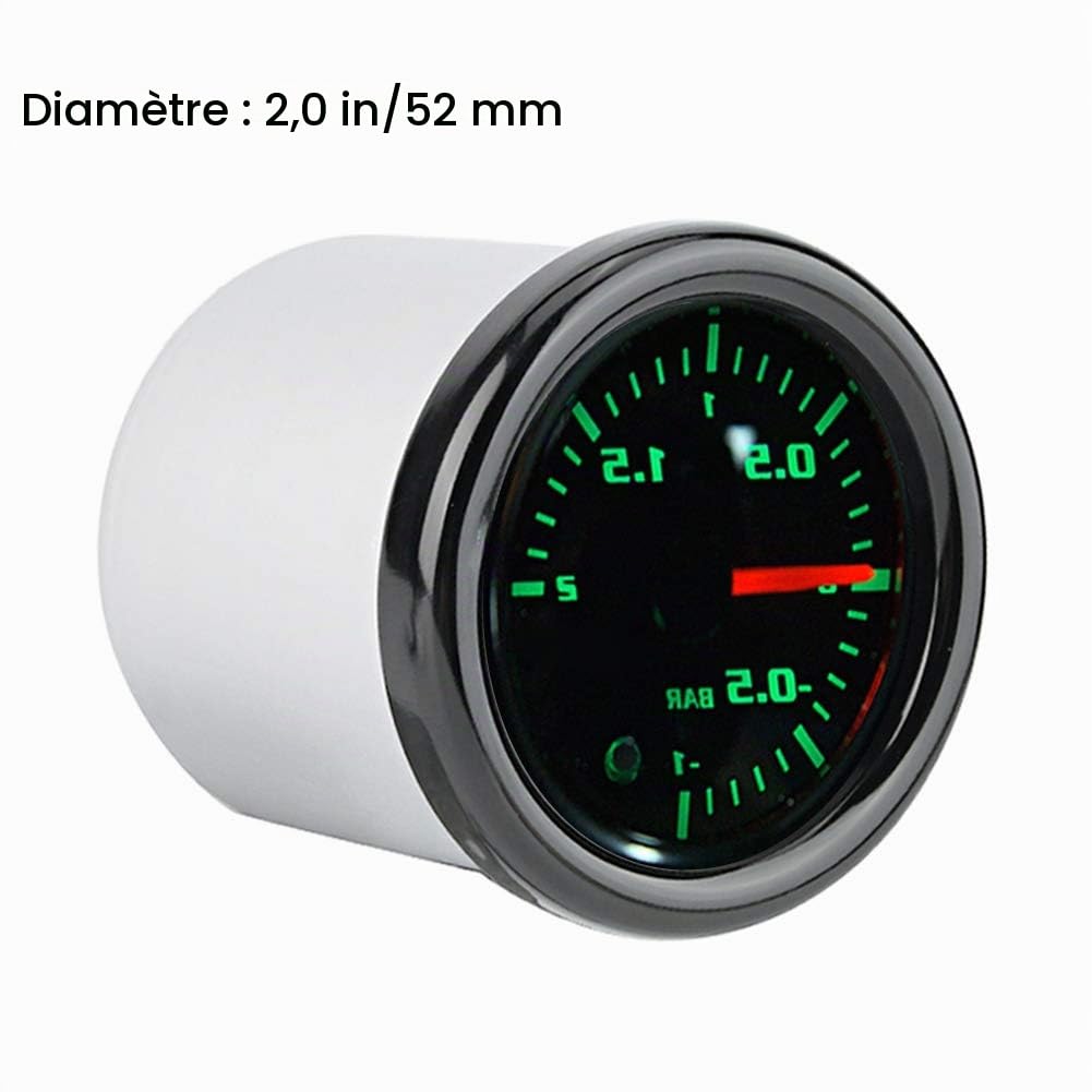 Yctze 2,52mm Universel LED Affichage Moto Turbo Boost Jauge Mètre Avec Capteur jauge de voiture turbo boostCompteur turbojauge de suralimentation 52mm