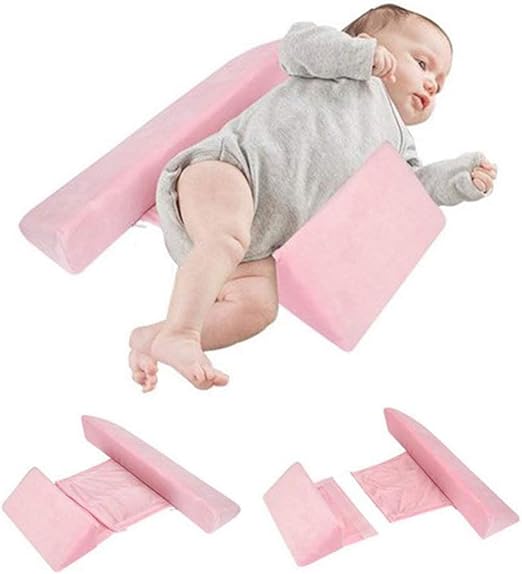 ANTOLE Baby Head Shaping Pillow,Adjustable AntiRoll Baby Side Sleeper