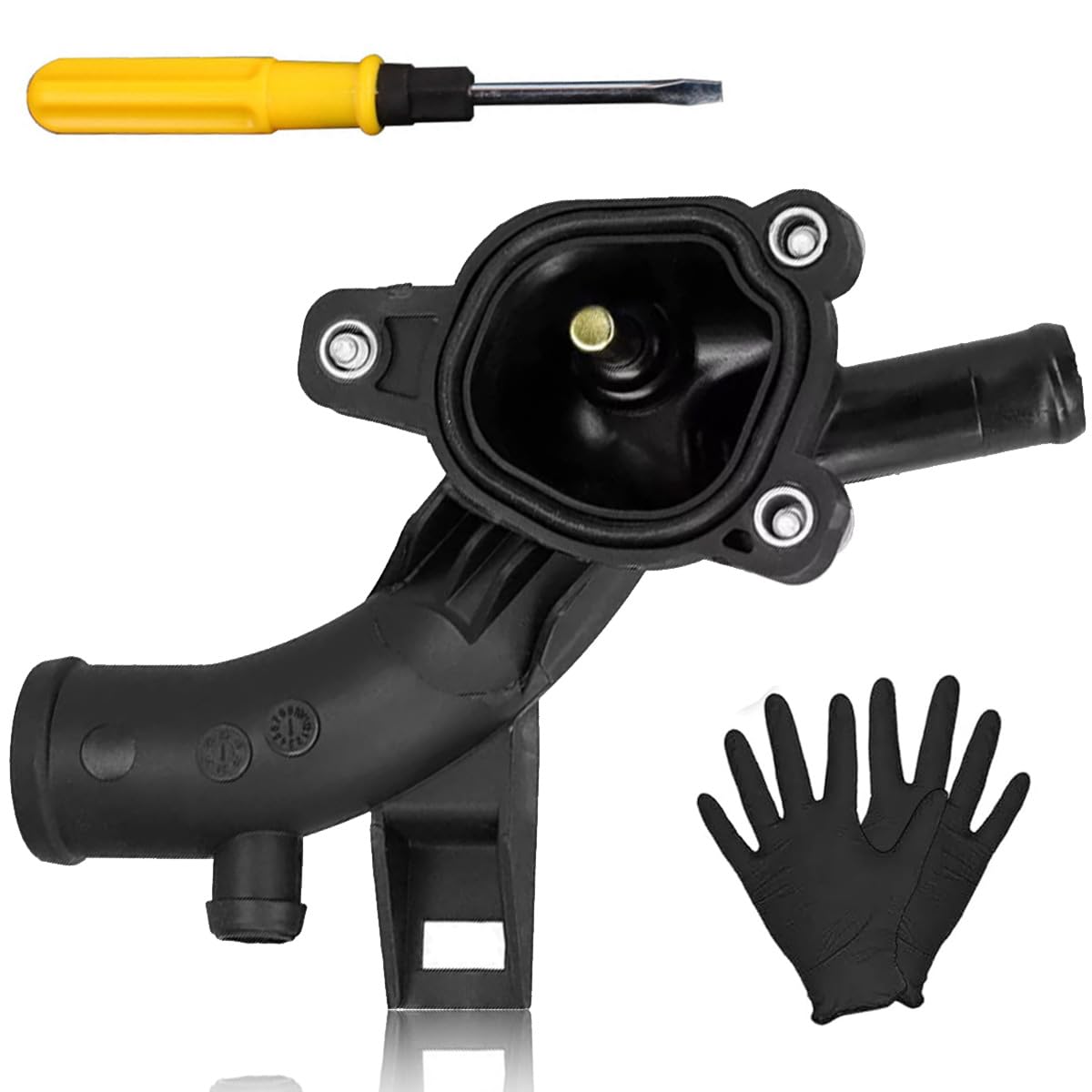 ZAMDOE 25192985 Alloggiamento termostato Uscita Acqua Liquido refrigerante per Vauxhall per Opel Adam M13 Astra Mk6 J 2010-2015 Corsa 2015-2019 Meriva per Chevrolet Aveo Cruze Station Wagon 1338487