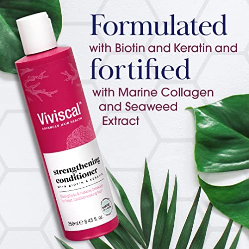 Viviscal Strengthening Conditioner, for Naturally Thicker & Fuller Looking Hair, Moisturising Hair Conditioner with Biotin, Keratin & Marine Collagen, for All Hair Types, 250 ml - Image 6