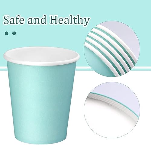 Miniatura 3 de Paquete de 75 unidades de tazas de papel desechables de 8 onzas, taza de café caliente, taza de café de papel para uso en oficina y cocina, tazas de