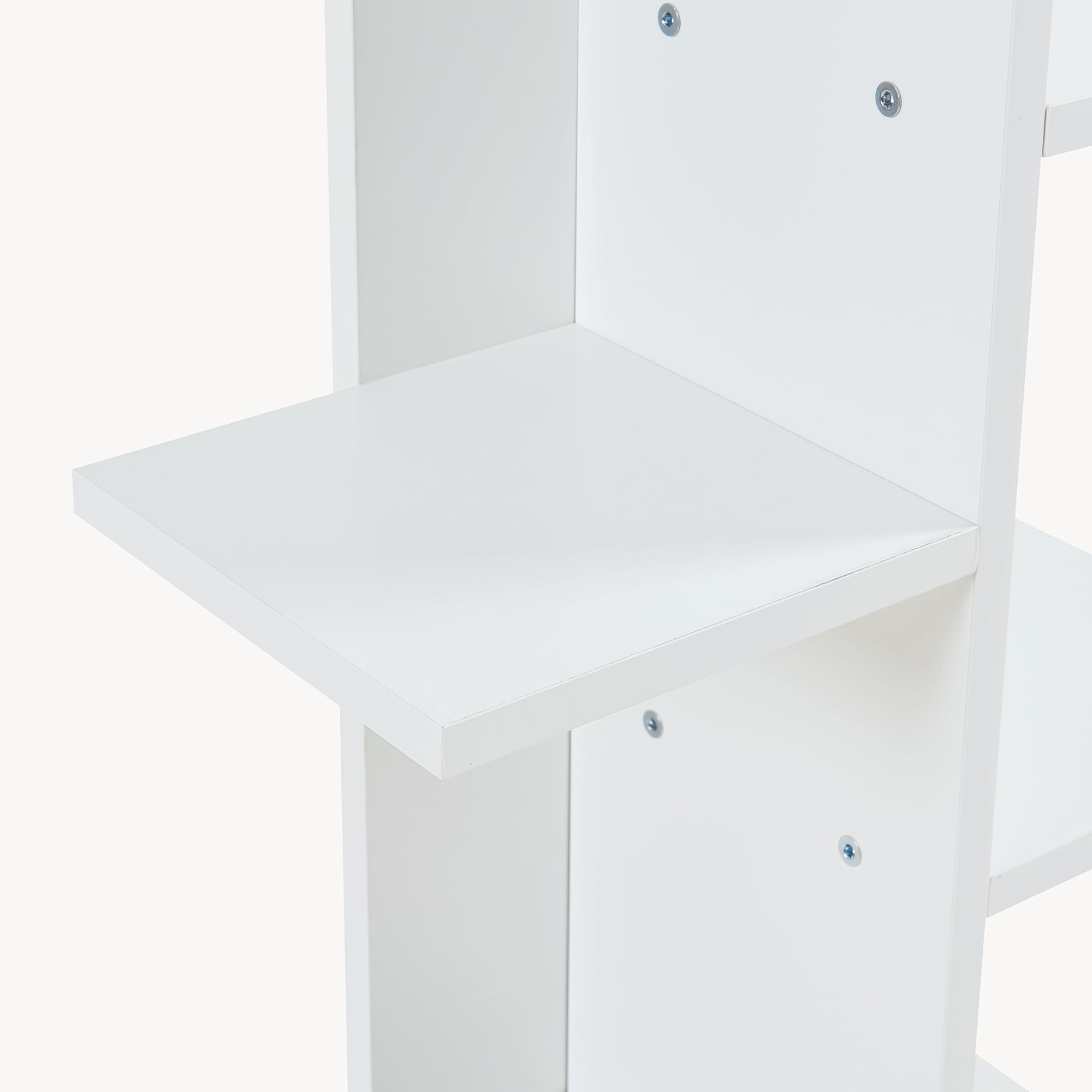 [en.casa] Librería de 9 Niveles Biblioteca Estantería Idependiente con 9 Estantes para Oficina Salón Aglomerado 122 x 40 x 20 cm Blanco