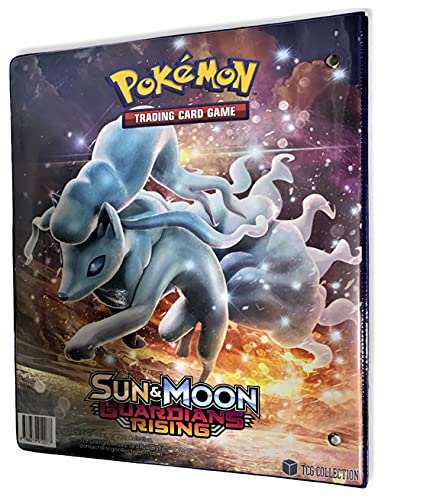 Álbum Pokémon Fichário - SUN&MOON - Guardians Rising + 10 folhas plásticas de 9 bolsos Y.E.S