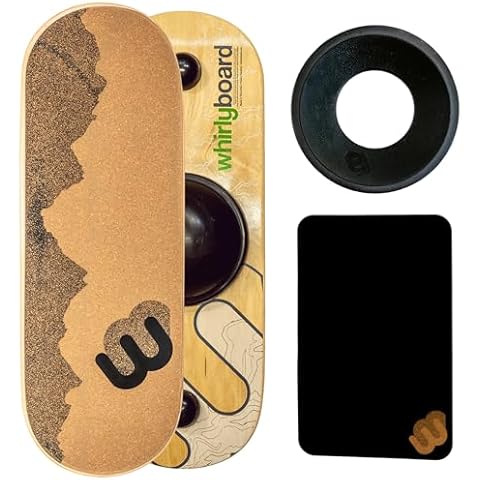 Whirly Board - Wide Standing Desk Balance Board with Standing Desk Mat and Stabilizing Ring - Anti-Fatigue Balance Board for Standing Desks Cover