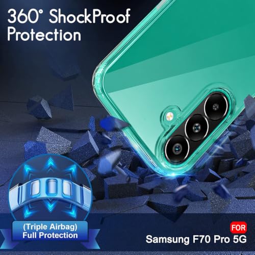 Image of TheGiftKart Ultra-Hybrid Crystal Clear Back Case Cover for Samsung Galaxy F70 Pro 5G | Shockproof Design | Camera Protection Bump | Hard Clear Cover Case for Samsung F70 Pro (PC & TPU, Transparent)