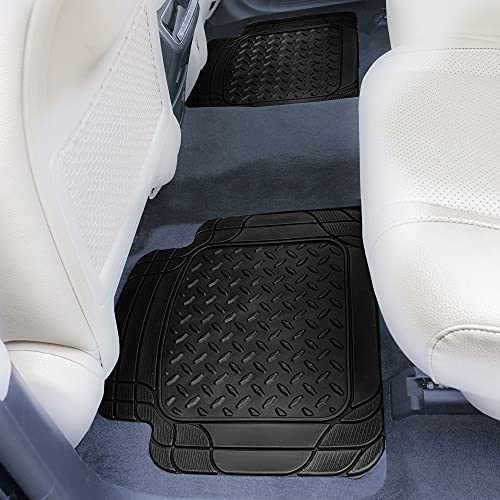 Fh Group Automotive Floor Mats - Heavy-Duty Footprint Design Rubber Floor Mats For Cars, Universal Fit Full Set, Climaproof Floor Mats, Trimmable Floor Mats For Most Sedan, Suv, Truck Floor Mats Green #TOP4