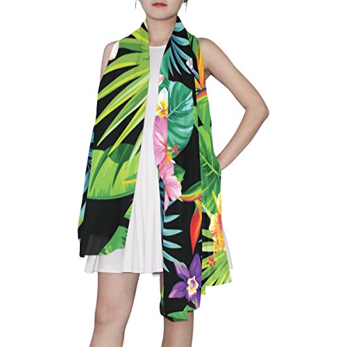 U Life Vintage Tropical Plants Pineapple Silk Scarf Scarves For Women #TOP5