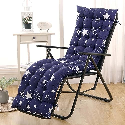Cojín grueso antideslizante para silla de estar al aire libre, cojín de jardín para tumbona, cojín impermeable para muebles, 48 x 163 cm, perfecto para relajarse y comodidad, no incluye silla (3#)