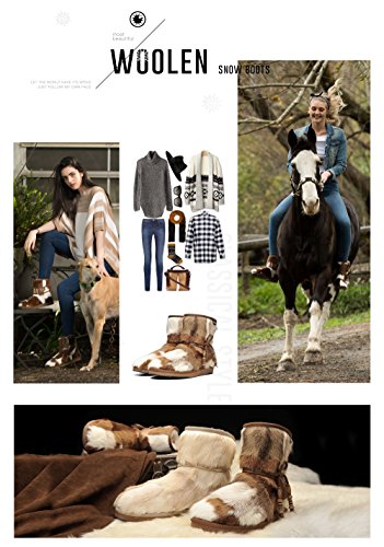 Aumu Women's Classic Mini Sheepskin Winter Boot Fur Boot White Size 8 #TOP4