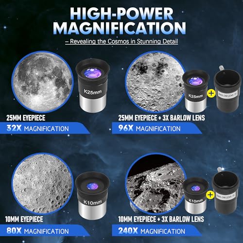 Telescope Astronomy Adult Professional 90 mm Aperture 800 mm Refractor Telescope for Children & Beginners