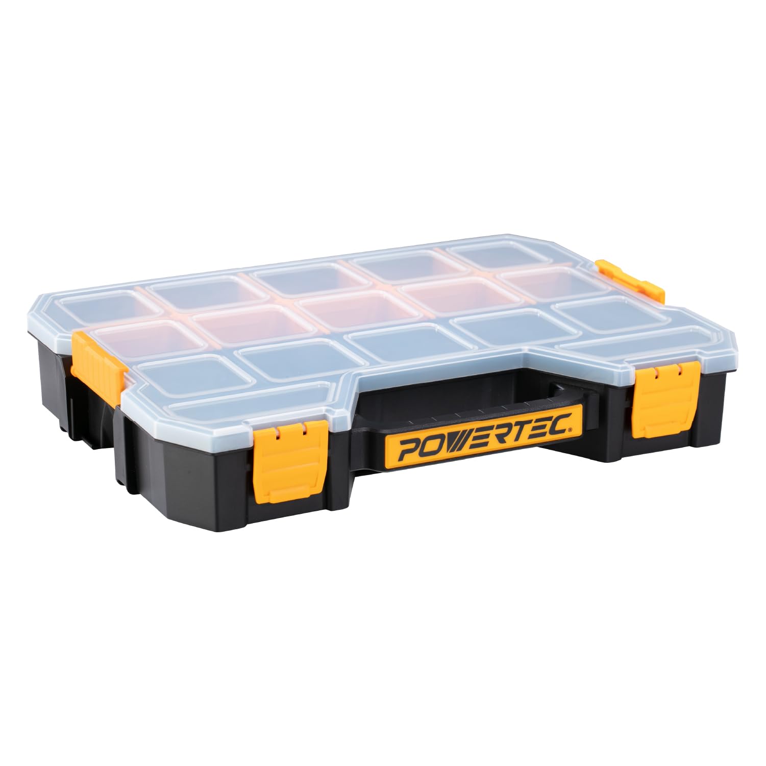 POWERTEC Organizer impilabile per cassetta degli attrezzi con divisori rimovibili, 17 scomparti, design portatile (72118)