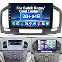 2+64G Autoradio für Buick Regal 2009-2013/Opel Insignia 2008-2013 - Kabelloses Carplay & Android Auto - 9 Zoll Android 13 Radio - WiFi EQ GPS Mirror Link FM RDS + AHD Rückfahrkamera und Mikrofon
