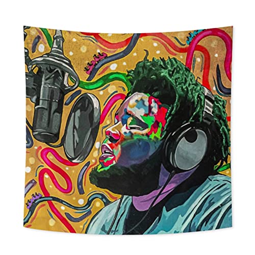 Vajsoqer Rod Psychedelic Wave Tapestry Blanket Tapestries Wall Decor Wall Hanging Art Living Room Home Decorations 59X59 Inch #TOP1