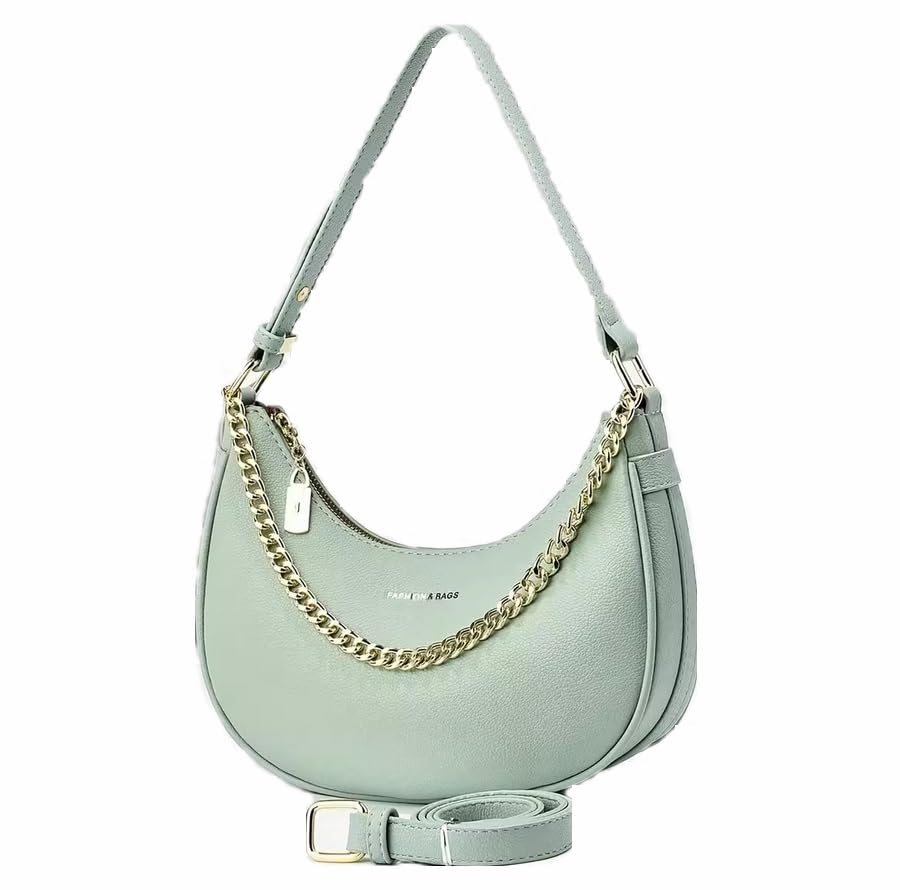 Sac à main à bandoulière en cuir synthétique chic avec chaîne dorée