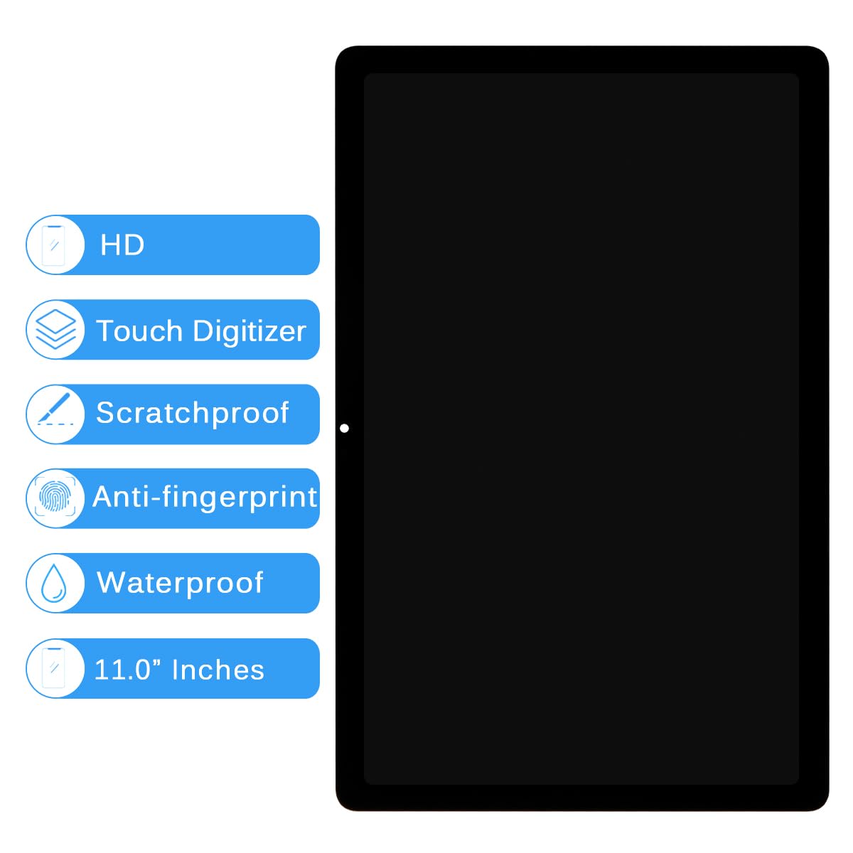 Schermo LCD di ricambio per Samsung Galaxy Tab A9+ A9 Plus SM-X210 SM-X215 SM-X216B Display LCD Touch Screen Digitizer Kit di montaggio con strumento (nero 10,9 pollici)